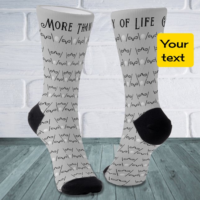 Golf custom text pattern gray socks (Creator Uploaded)