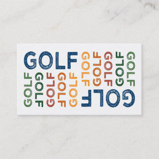 Golf Cute Colorful Business Card