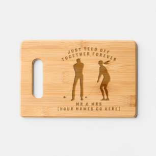Golf Cutting Board Personalized Just Married