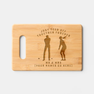 Golf Cutting Board Personalized Just Married