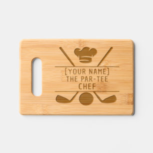 Golf Cutting Board Personalized Par-Tee Chef Gift