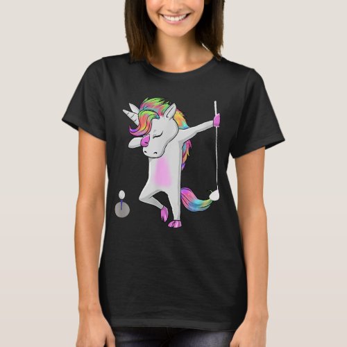 Golf Dabbing Unicorn Funny Dab Dance Funny Gift T_Shirt