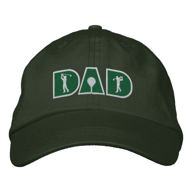 Golf Dad Embroidered Baseball Cap (Front)