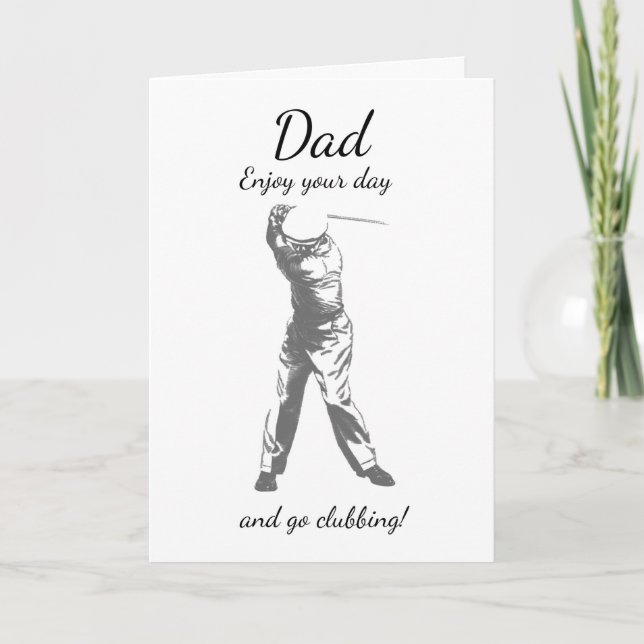 Golf Dad Father's Day Greeting Card (Front)