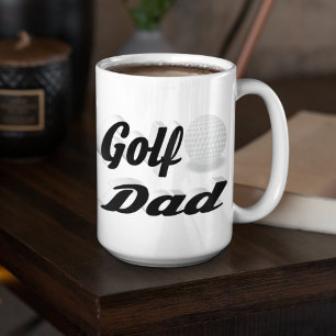 Golf Dad half text  Giant Coffee Mug
