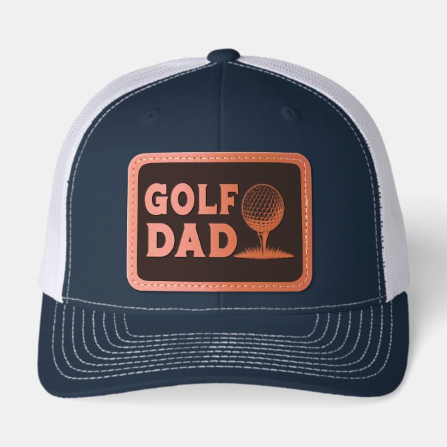 Golf Dad Leather Patch Hat (Front)