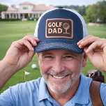 Golf Dad Leather Patch Hat<br><div class="desc">Meet the Golf Dad Hat — made for the guy who taught the swing, kept score from the cart, and never misses a tee time. It’s a calm Saturday morning. Sun just coming up. Clubs loaded in the trunk. This hat goes on before the first sip of coffee. Front and...</div>
