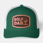Golf Dad Leather Patch Hat<br><div class="desc">Meet the Golf Dad Hat — made for the guy who taught the swing, kept score from the cart, and never misses a tee time. It’s a calm Saturday morning. Sun just coming up. Clubs loaded in the trunk. This hat goes on before the first sip of coffee. Front and...</div>