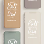 Golf dad modern khaki green typography funny chic iPhone 13 pro case<br><div class="desc">Golf dad modern khaki green and white typography funny best dad by par. Ideal Christmas,  birthday,  Fathers day gift for him.</div>