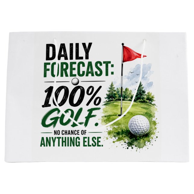 Golf Daily Life Collection  Large Gift Bag (Front)