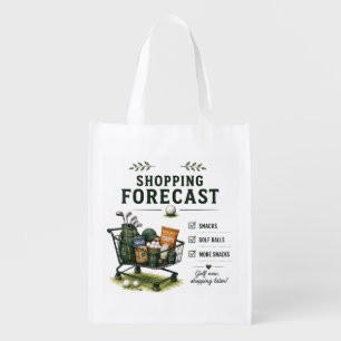Golf Daily Life Funny Checklist Grocery Bag