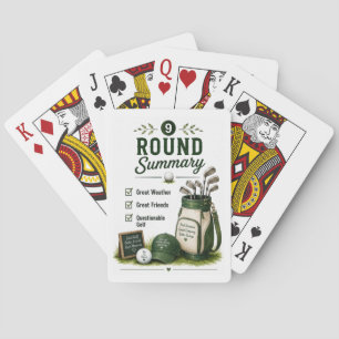 Golf Daily Life Funny Checklist Poker Cards