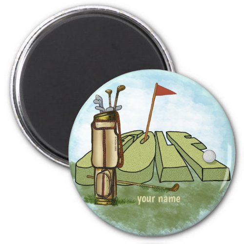 Golf Day custom name magnet