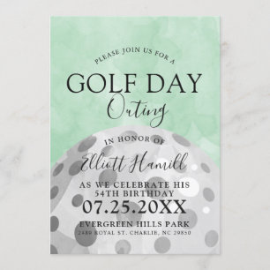 Golf Day Outing Golf Themed Green Invite