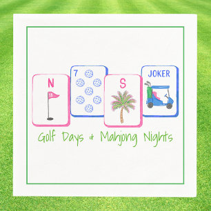 Golf Days & Mahjong Nights / Golf Tiles Mahjong Napkins