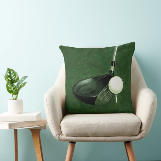 Golf Decor Throw Pillow (Chair)
