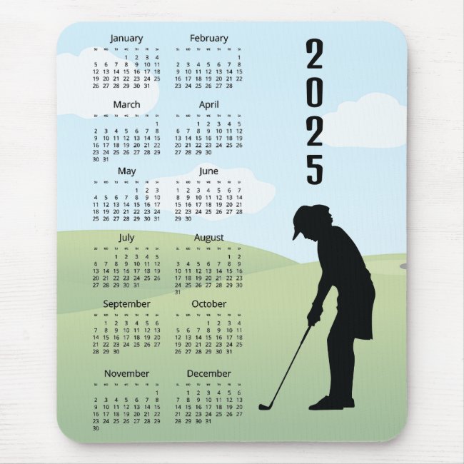 Golf Design 2025 Calendar