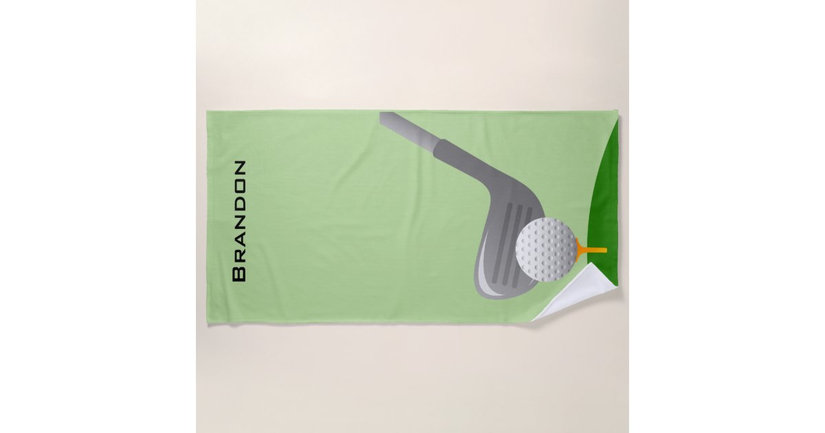 Golf Design Beach Towel Zazzle