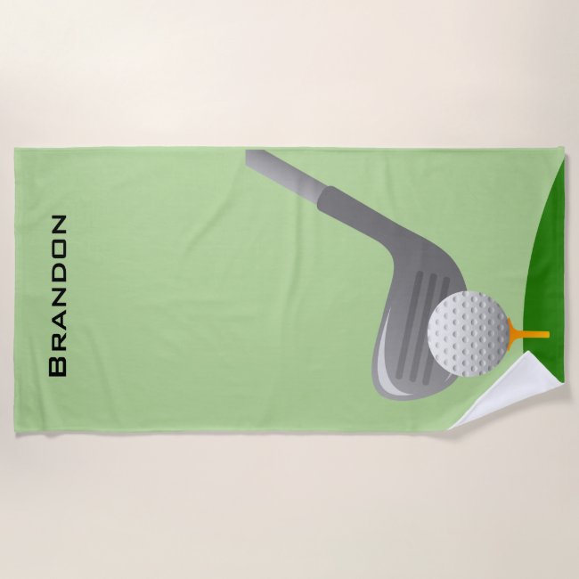 Golf Design Beach Towel