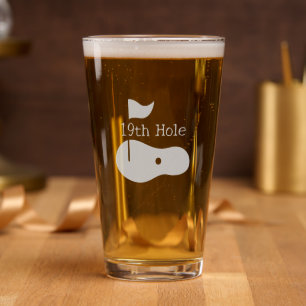 Golf Design Etched Glassware
