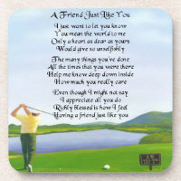 Golf Design : Friend Poem Coaster