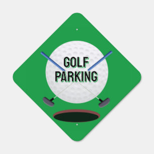 Golf Design Metal Parking Sign