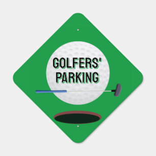 Golf Design Metal Parking Sign