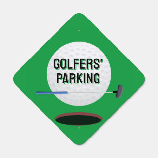 Golf Design Metal Parking Sign