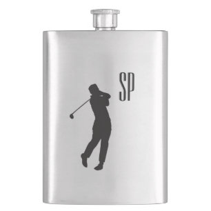 Golf Design Monogram Flask