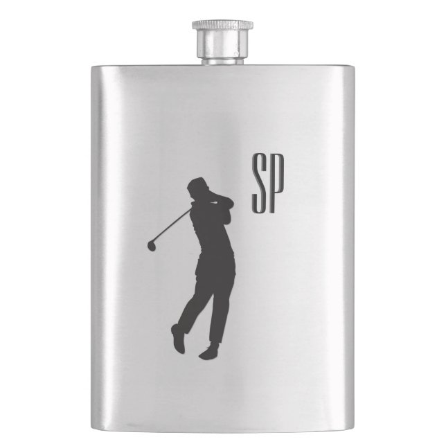 Golf Design Monogram Flask (Front)