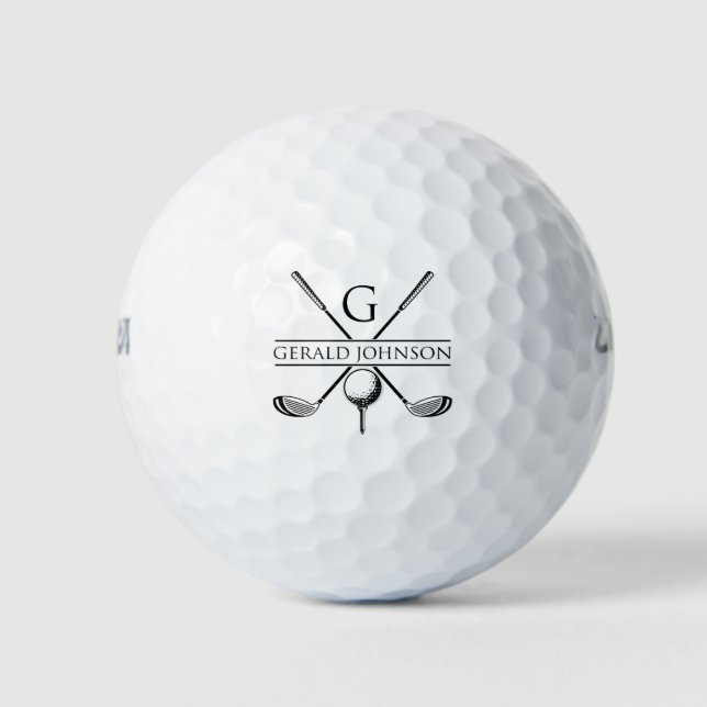 Golf Design Monogram Template Balls (Front)