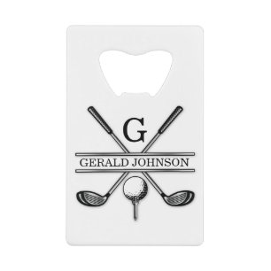 Golf Design Monogram Template Credit Card Bottle O Opener