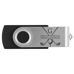 Golf Design Monogram Template Flash Drive