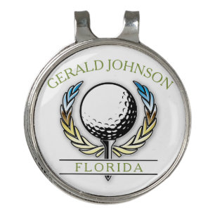 Golf Design Monogram Template Hat Clip