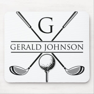 Golf Design Monogram Template Mouse Pad