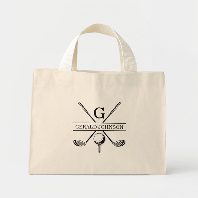 Golf Design Monogram Template Tote Bag (Front)