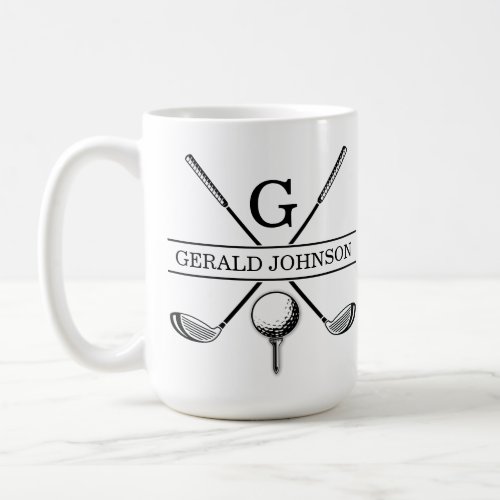 Golf Design Monogram Template Two_Tone Coffee Mug