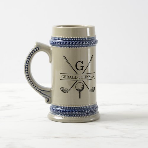 Golf Design Monogram Template Two_Tone Coffee Mug