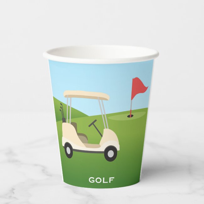 Golf Design Paper Cup
