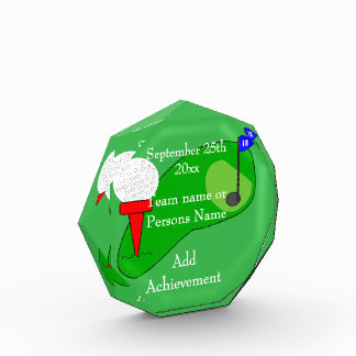 Golf Design Personalised Acrylic Award