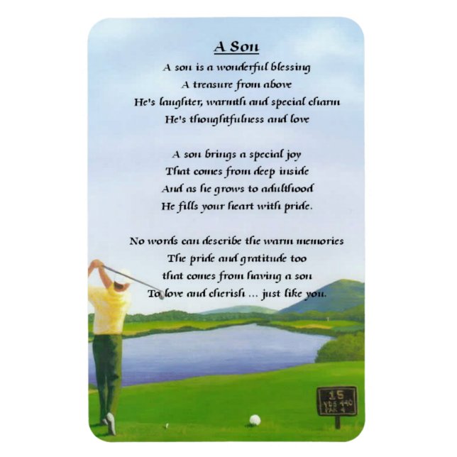 Golf Design - Son poem Magnet (Vertical)
