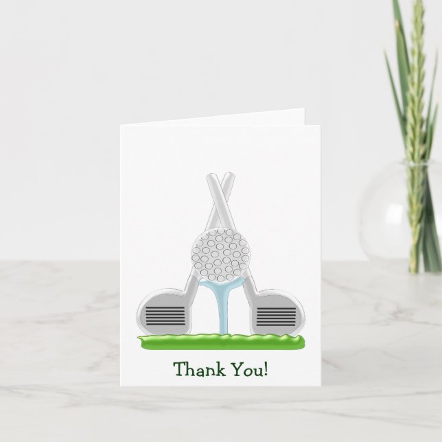 Golf Design Thank You Card (Front)