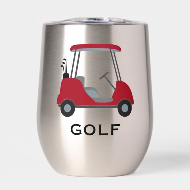 Golf Design Thermal Wine Tumbler