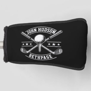 Golf Design with Wreath Monogram Template Golf Head Cover