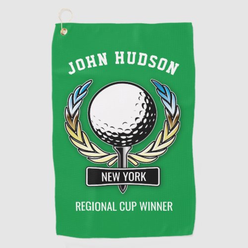 Golf Design with Wreath Monogram Template Golf Tow Golf Towel