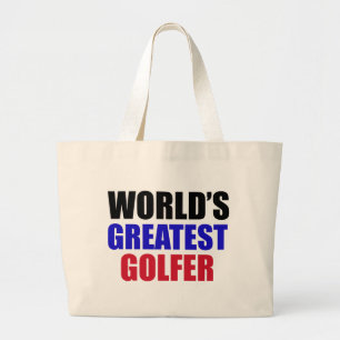 golf Designs Large Tote Bag
