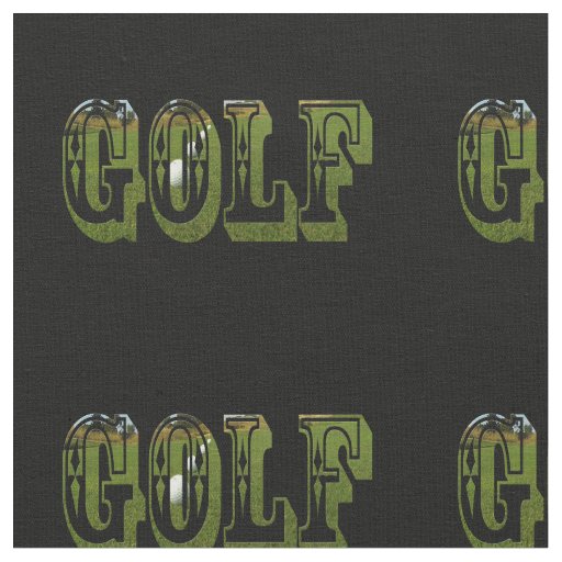 Golf Dimensional Word With Balls, Fabric
