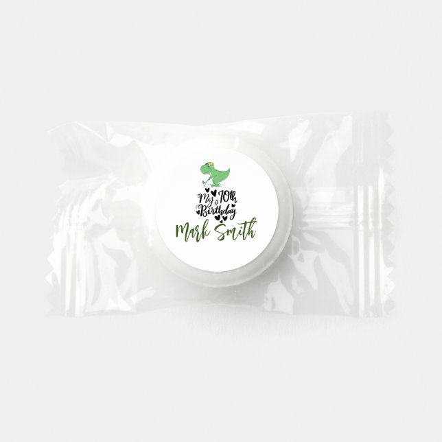 Golf Dinosaur 70th Birthday for golfer Life Saver® Mints (Front)