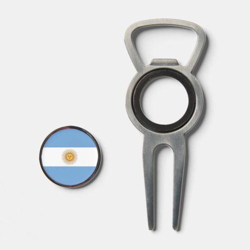 Golf Divot Tool with Flag of Argentina