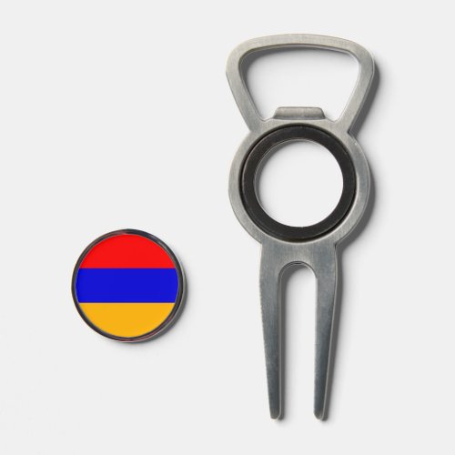 Golf Divot Tool with Flag of Armenia